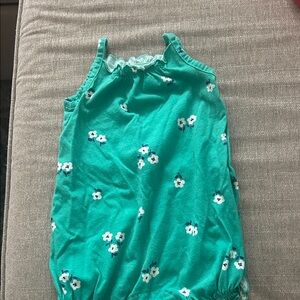 Carter's Green Floral Bodysuit